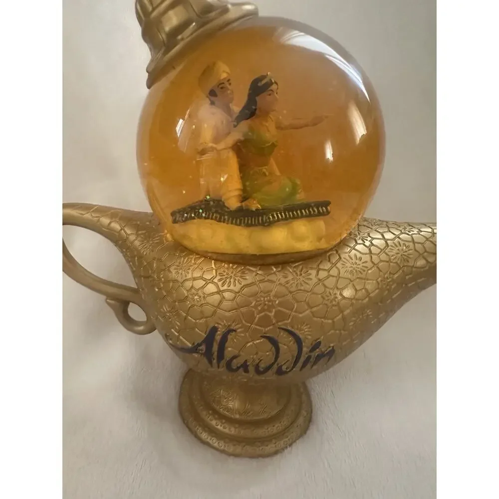 Disney Aladdin Jasmine Snow Globe Music Box Figure Toy Magic Lamp Japan Import